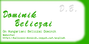 dominik beliczai business card